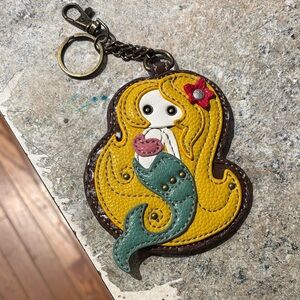 Chala Mermaid Key & Money Holder with Yellow and Green Accents